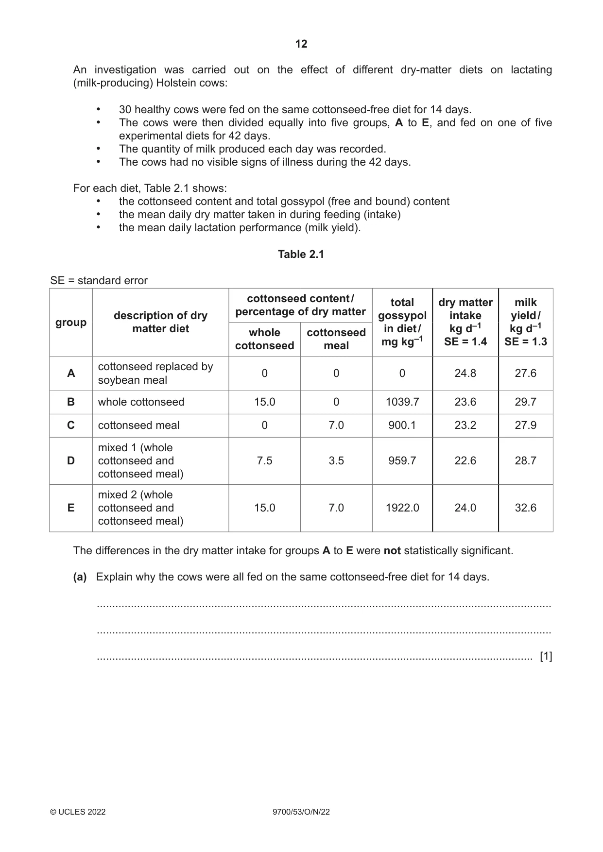 Cambridge A Level Biology 9700 2022 Oct/Nov Paper 5 · Variant 3 question paper, page 12 of 16