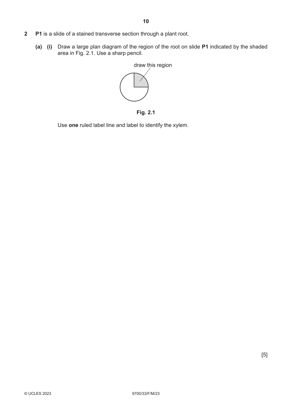Cambridge A Level Biology 9700 2023 Feb/March Paper 3 · Variant 3 question paper, page 10 of 16
