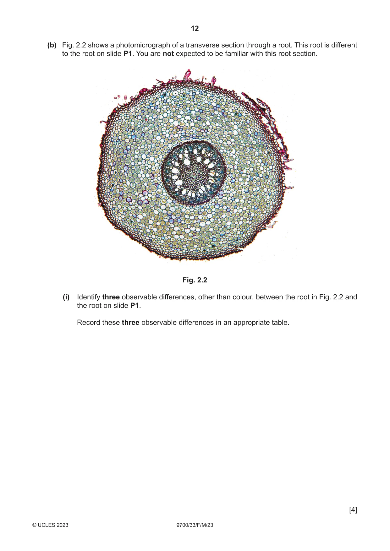Cambridge A Level Biology 9700 2023 Feb/March Paper 3 · Variant 3 question paper, page 12 of 16