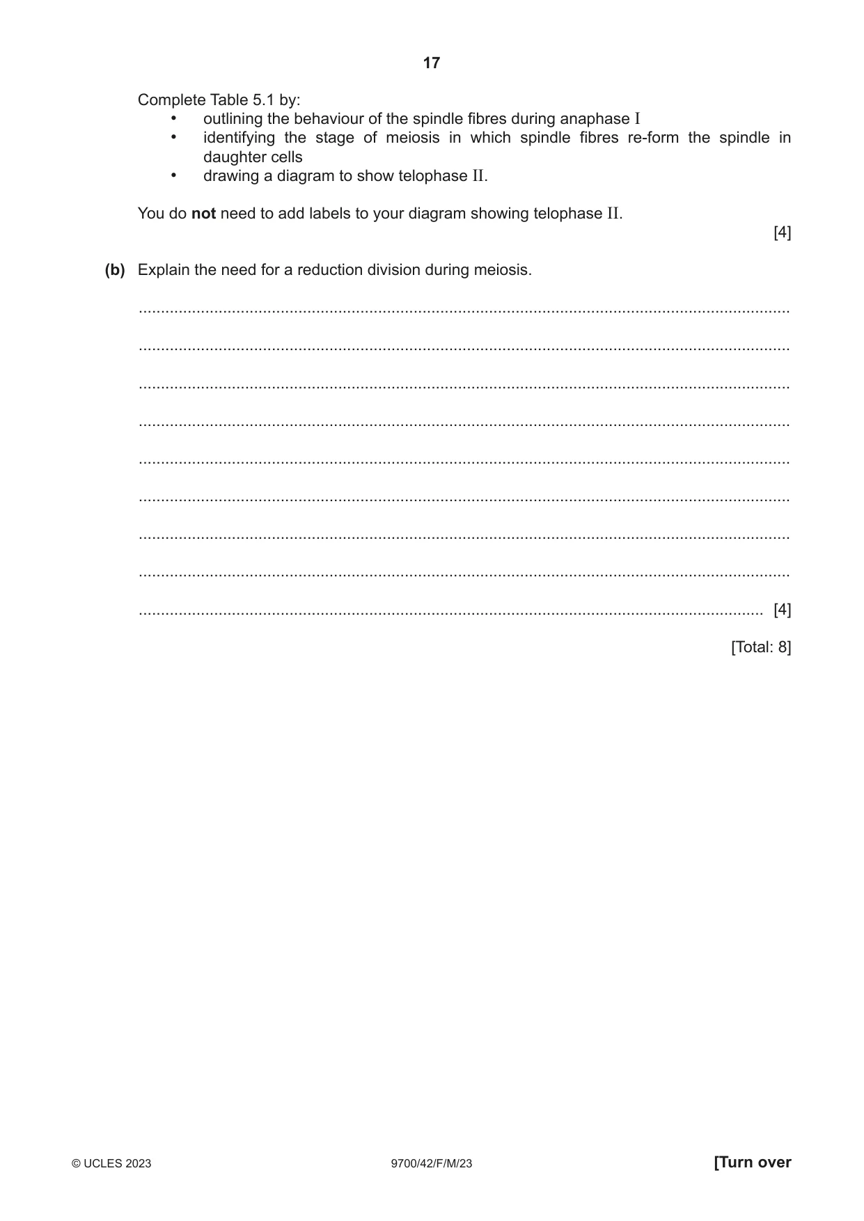 Cambridge A Level Biology 9700 2023 Feb/March Paper 4 · Variant 2 question paper, page 17 of 28