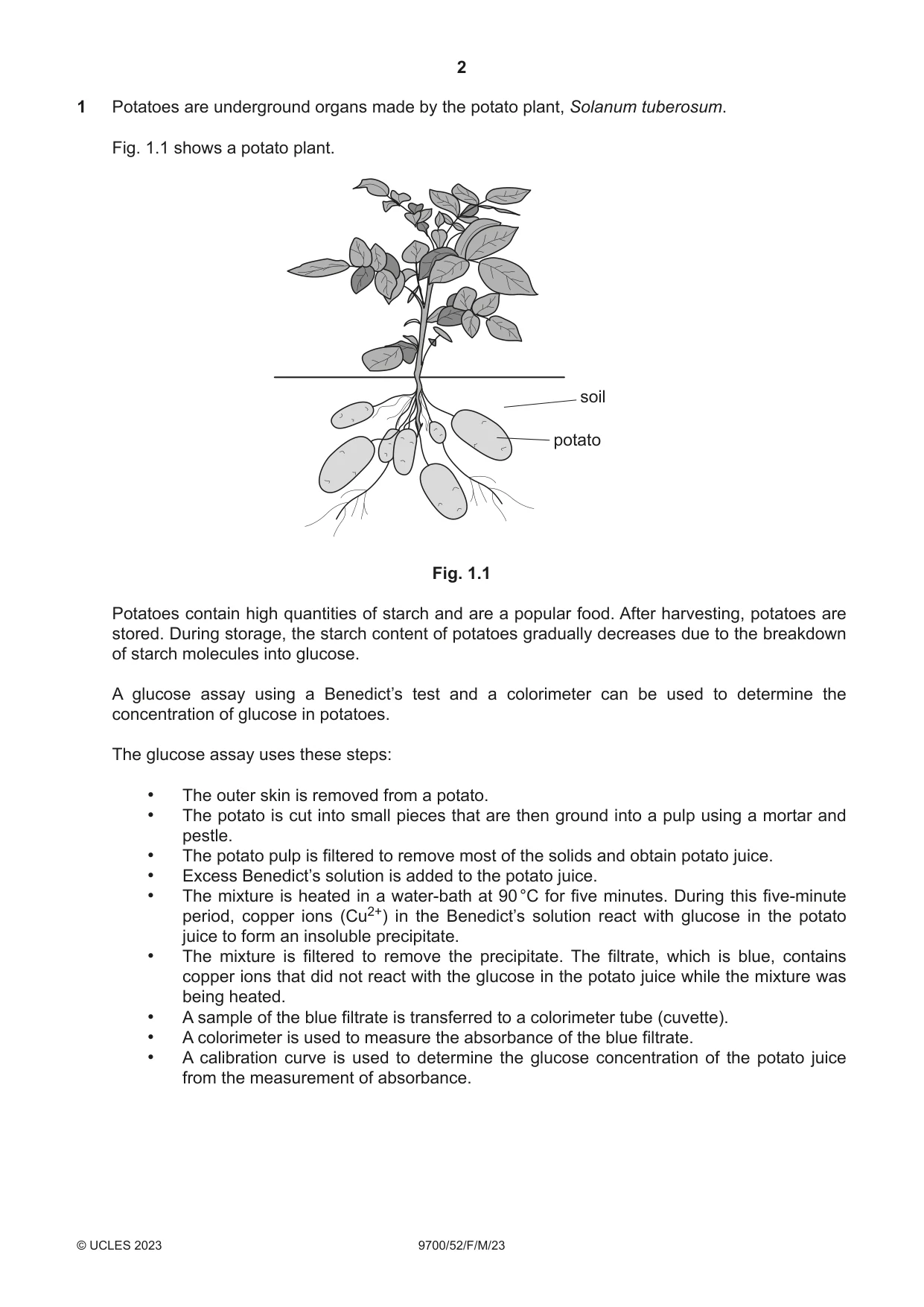 Cambridge A Level Biology 9700 2023 Feb/March Paper 5 · Variant 2 question paper, page 2 of 20