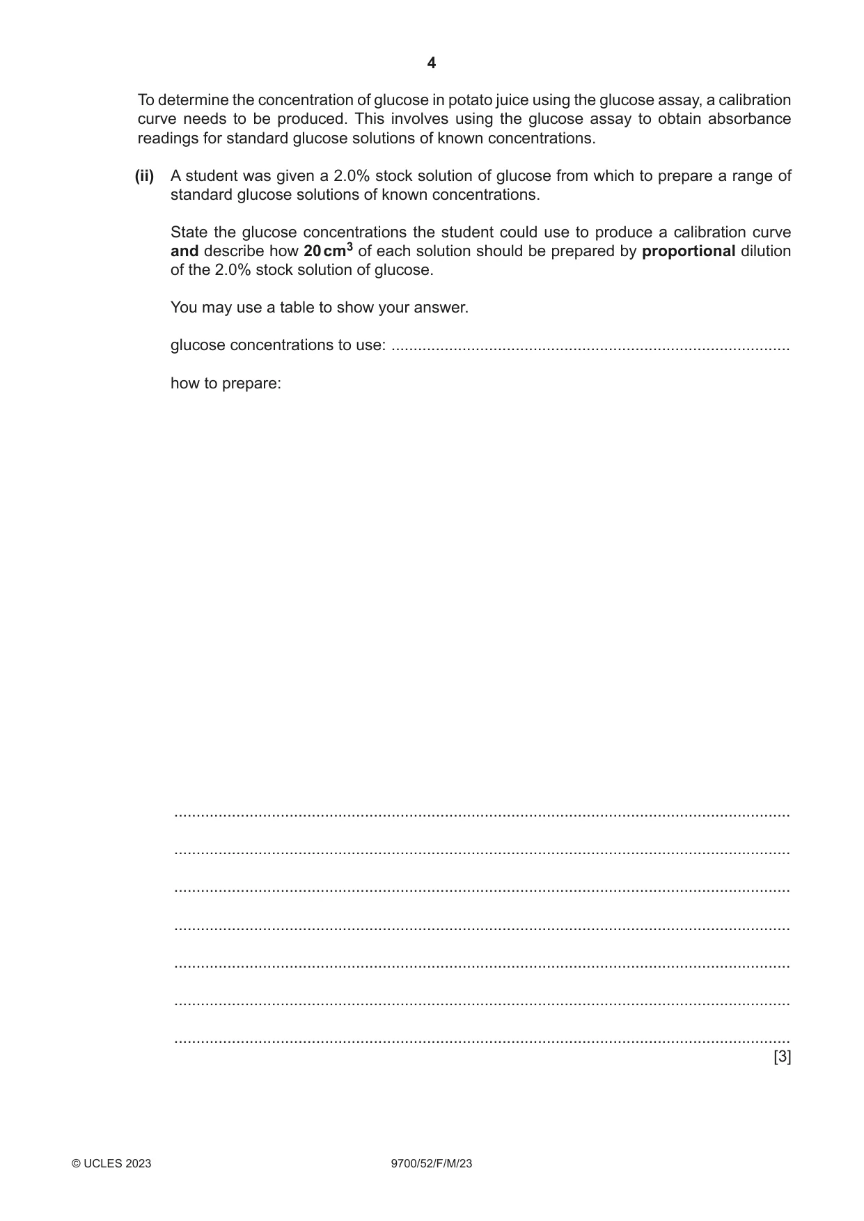 Cambridge A Level Biology 9700 2023 Feb/March Paper 5 · Variant 2 question paper, page 4 of 20