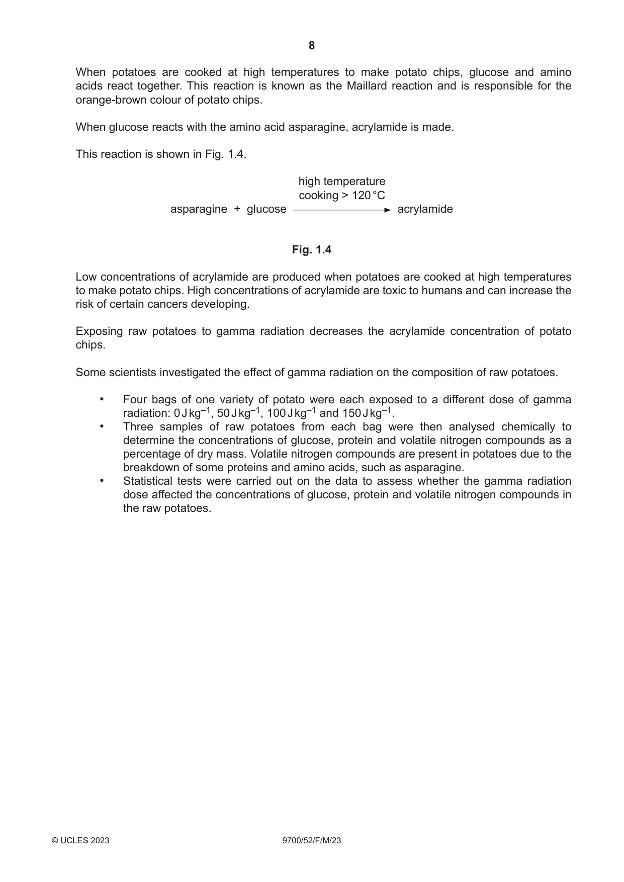 Cambridge A Level Biology 9700 2023 Feb/March Paper 5 · Variant 2 question paper, page 8 of 20