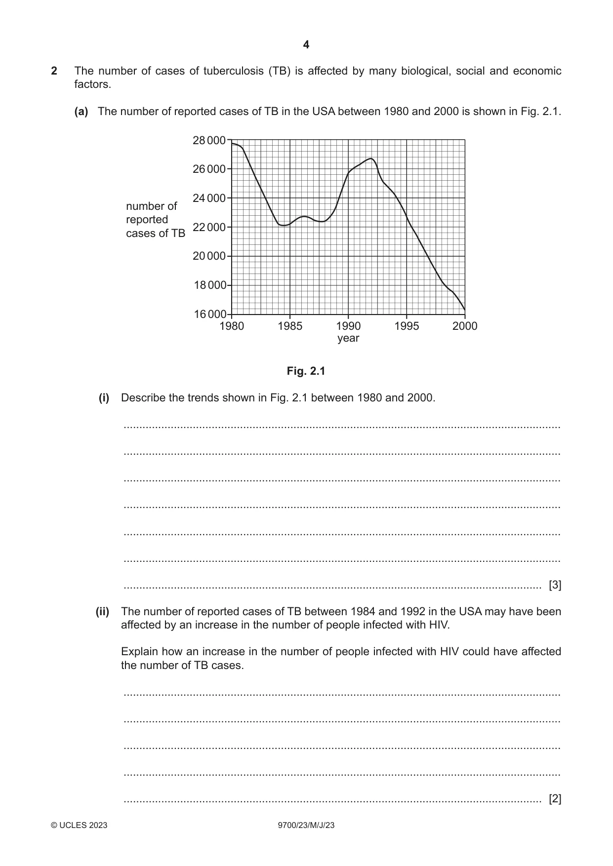 Cambridge A Level Biology 9700 2023 May/June Paper 2 · Variant 3 question paper, page 4 of 16