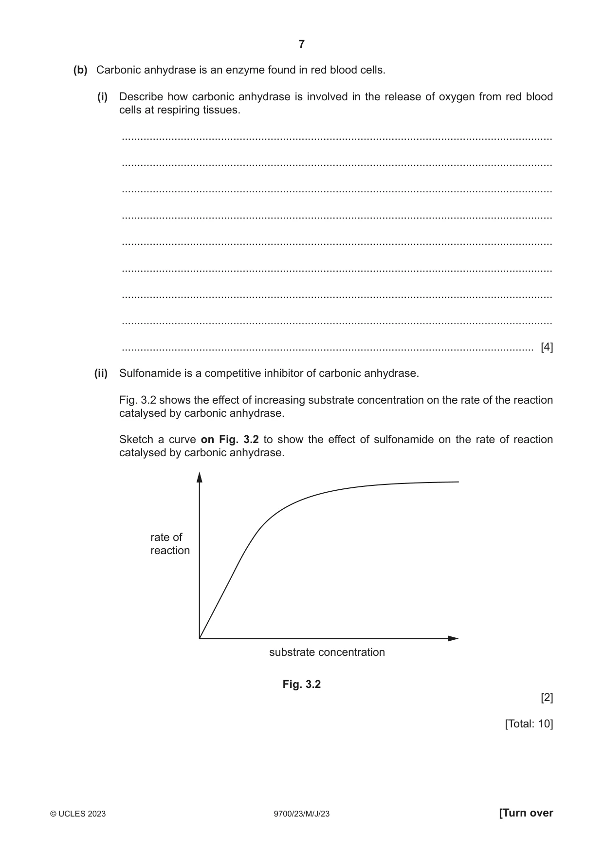 Cambridge A Level Biology 9700 2023 May/June Paper 2 · Variant 3 question paper, page 7 of 16