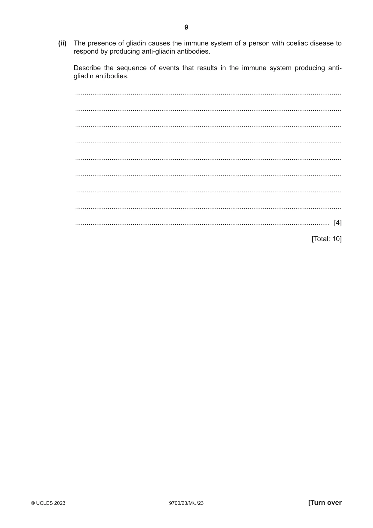 Cambridge A Level Biology 9700 2023 May/June Paper 2 · Variant 3 question paper, page 9 of 16
