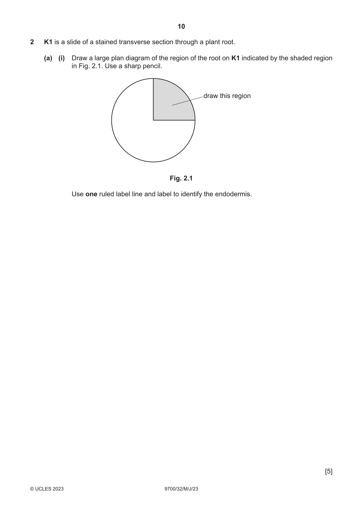 Cambridge A Level Biology 9700 2023 May/June Paper 3 · Variant 2 question paper, page 10 of 16