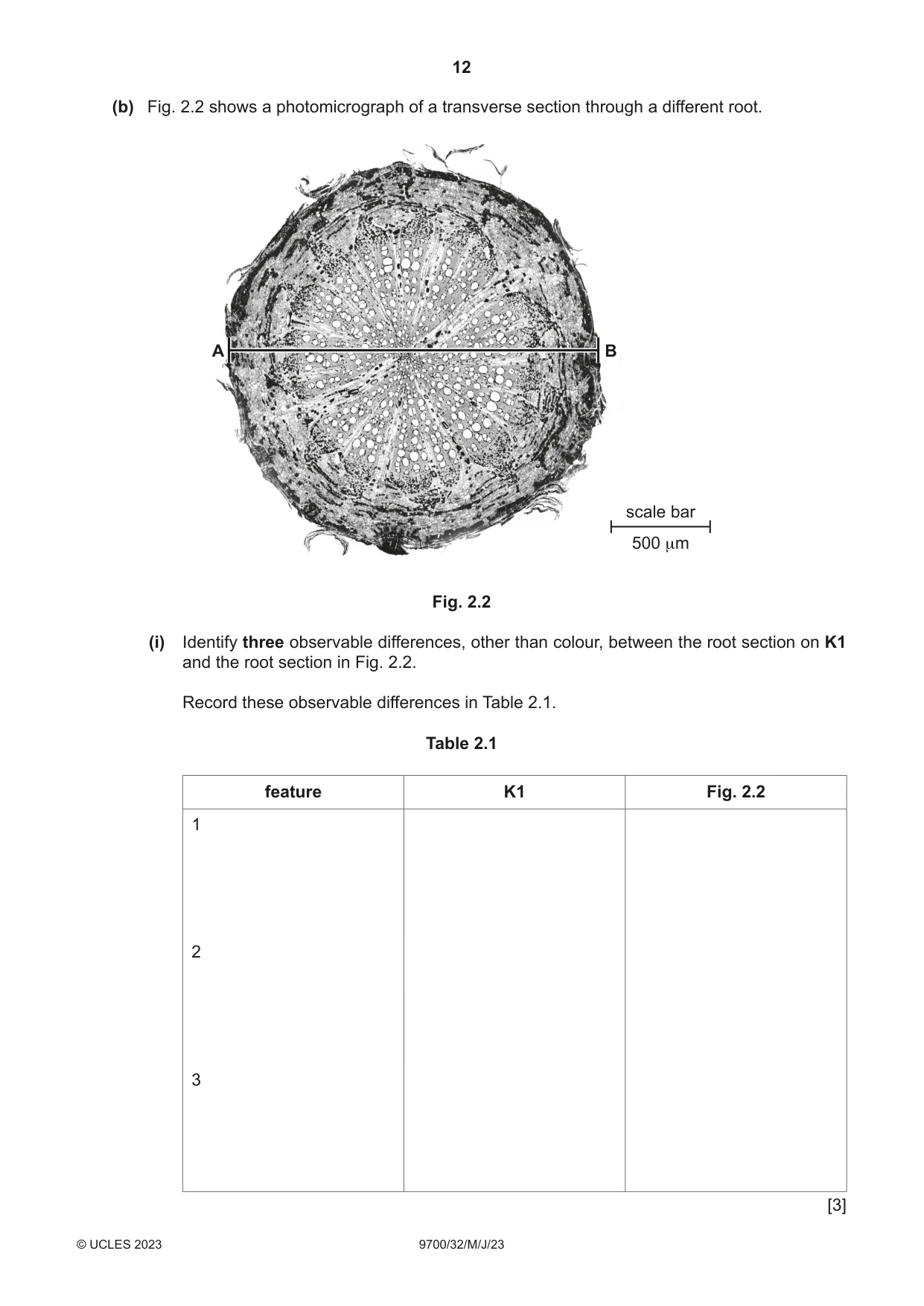 Cambridge A Level Biology 9700 2023 May/June Paper 3 · Variant 2 question paper, page 12 of 16