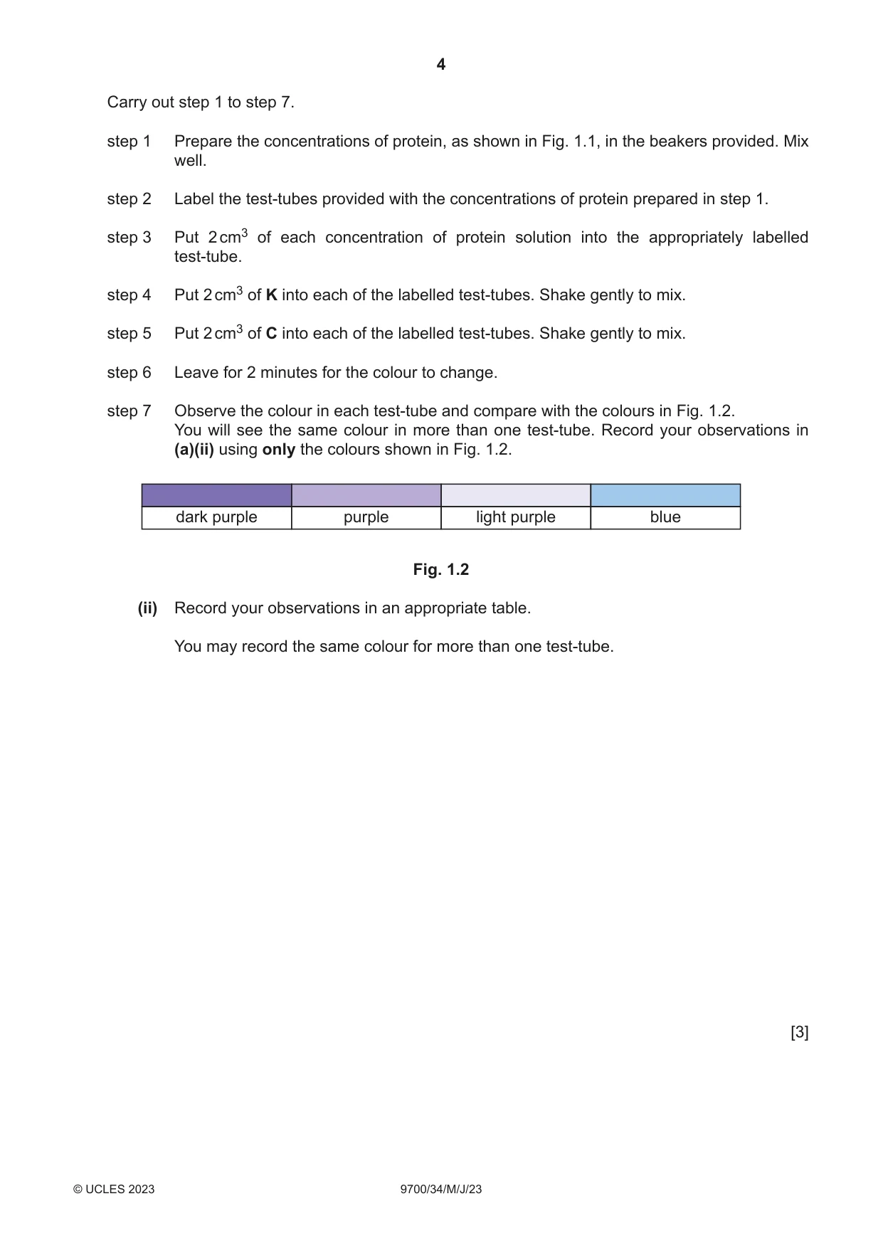 Cambridge A Level Biology 9700 2023 May/June Paper 3 · Variant 4 question paper, page 4 of 16