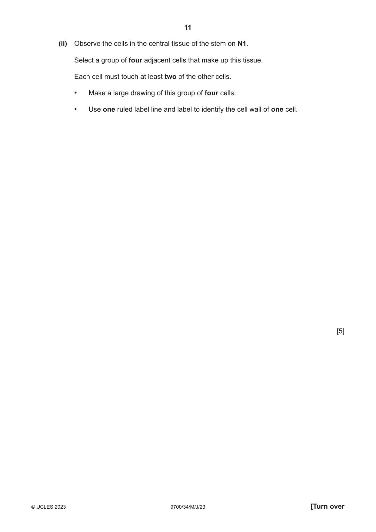 Cambridge A Level Biology 9700 2023 May/June Paper 3 · Variant 4 question paper, page 11 of 16