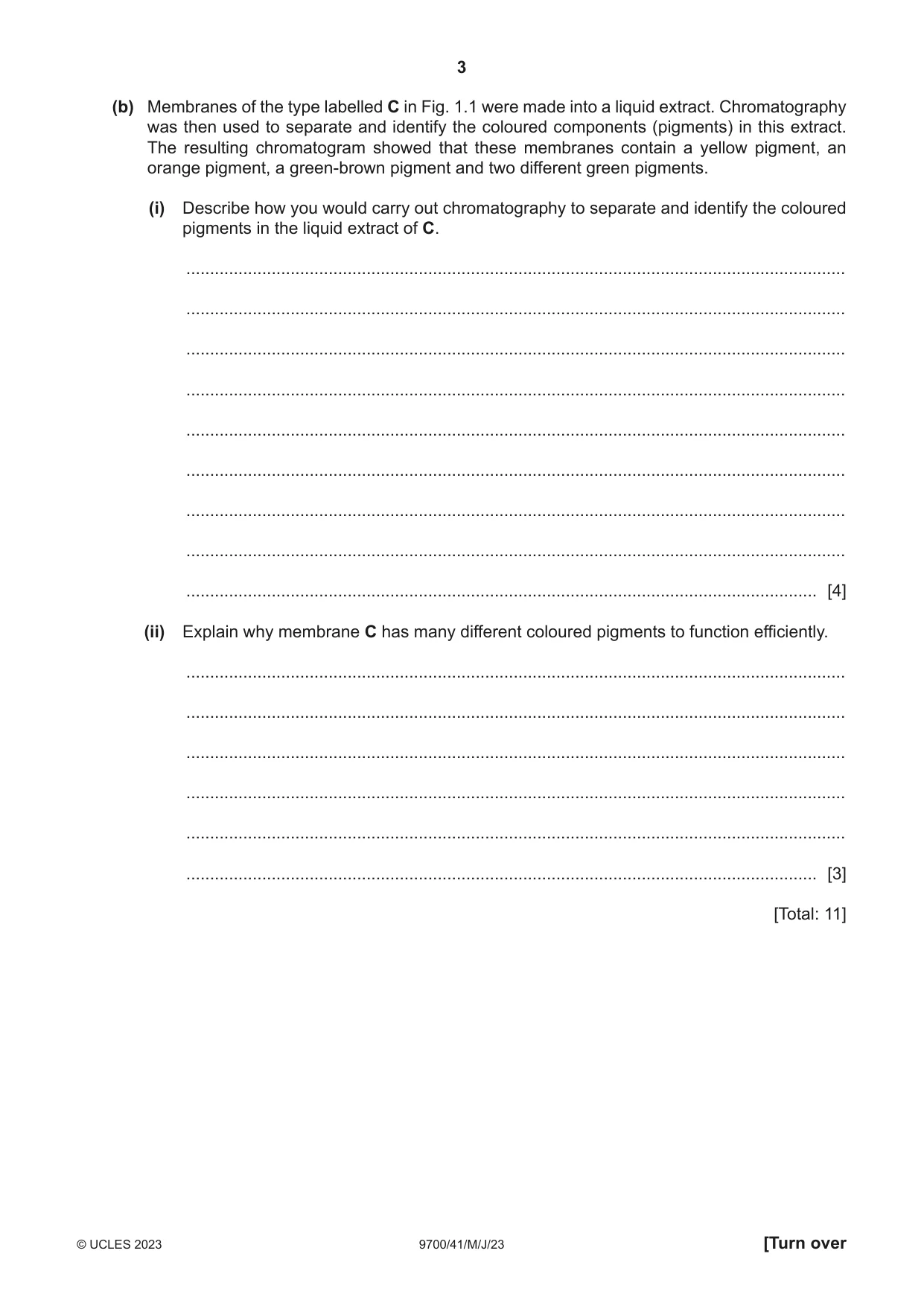 Cambridge A Level Biology 9700 2023 May/June Paper 4 · Variant 1 question paper, page 3 of 24