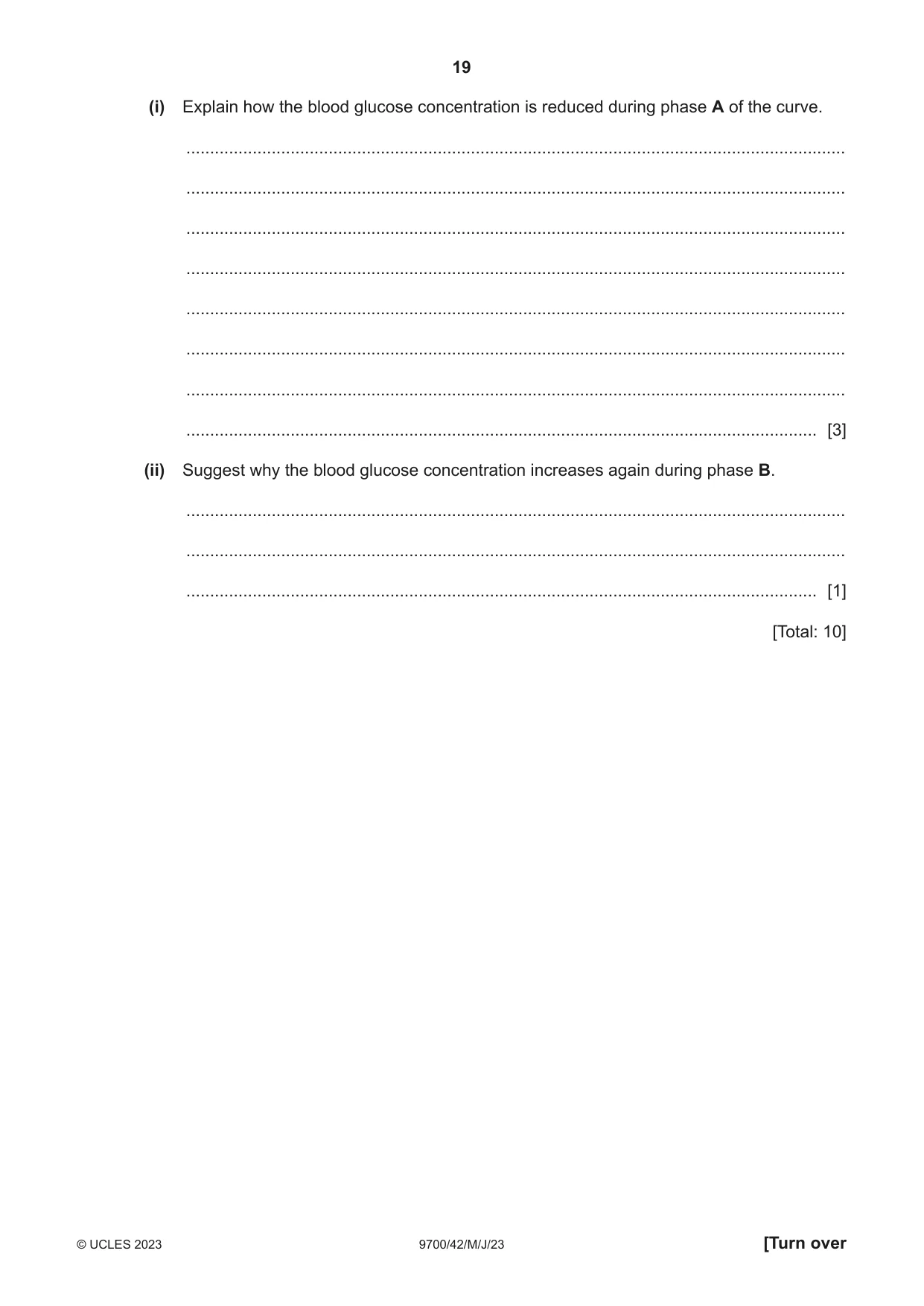 Cambridge A Level Biology 9700 2023 May/June Paper 4 · Variant 2 question paper, page 19 of 24