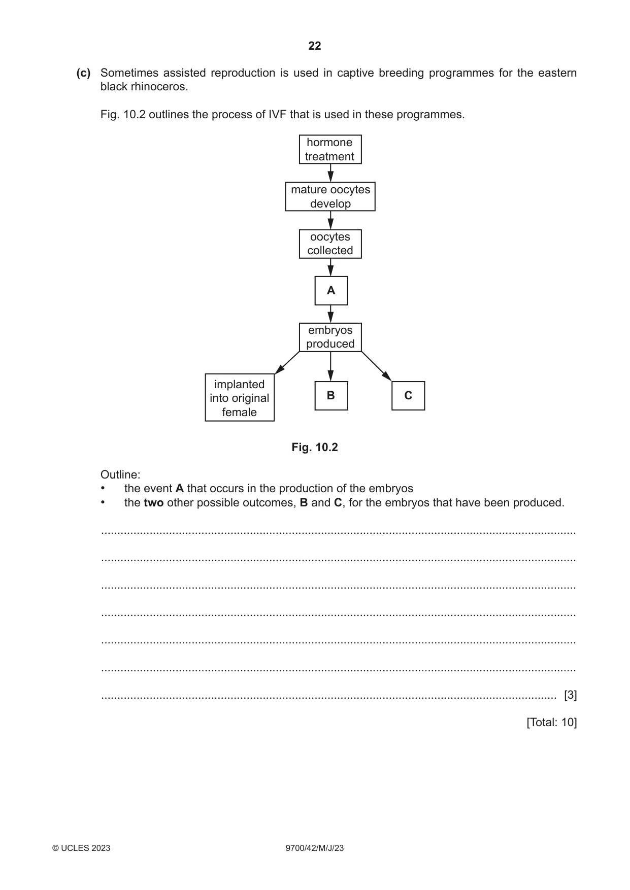 Cambridge A Level Biology 9700 2023 May/June Paper 4 · Variant 2 question paper, page 22 of 24