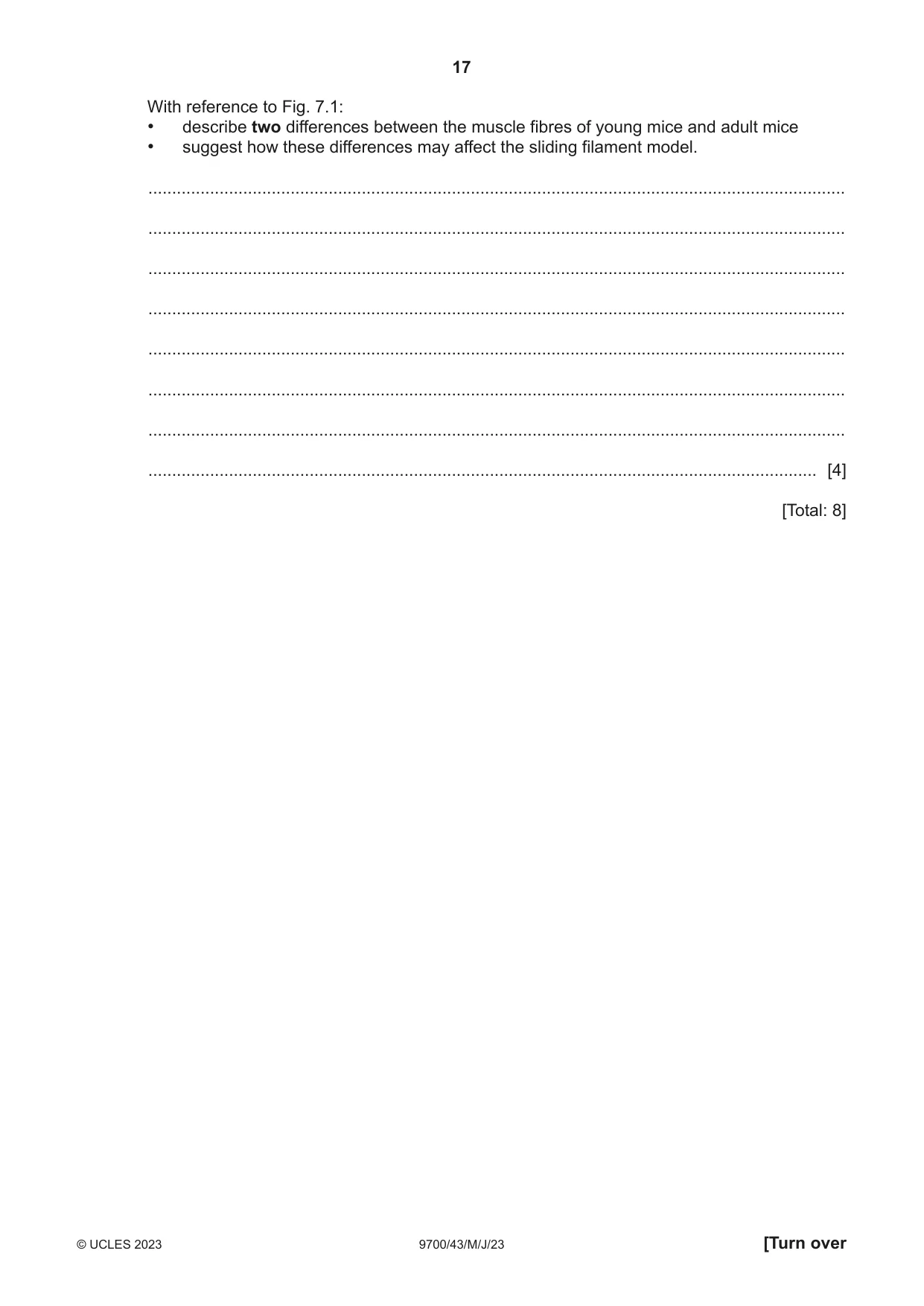 Cambridge A Level Biology 9700 2023 May/June Paper 4 · Variant 3 question paper, page 17 of 28