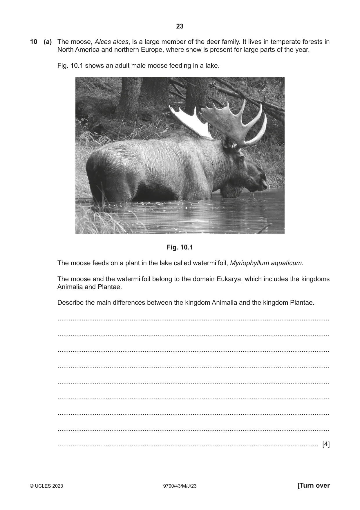 Cambridge A Level Biology 9700 2023 May/June Paper 4 · Variant 3 question paper, page 23 of 28