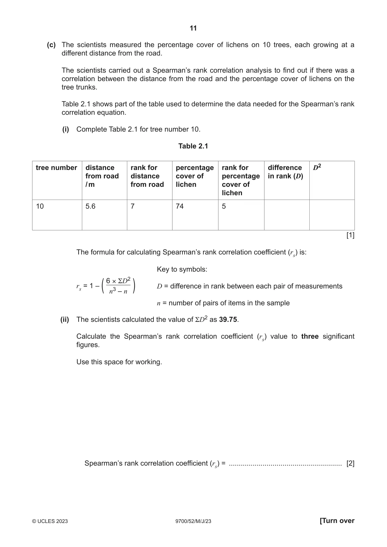 Cambridge A Level Biology 9700 2023 May/June Paper 5 · Variant 2 question paper, page 11 of 12