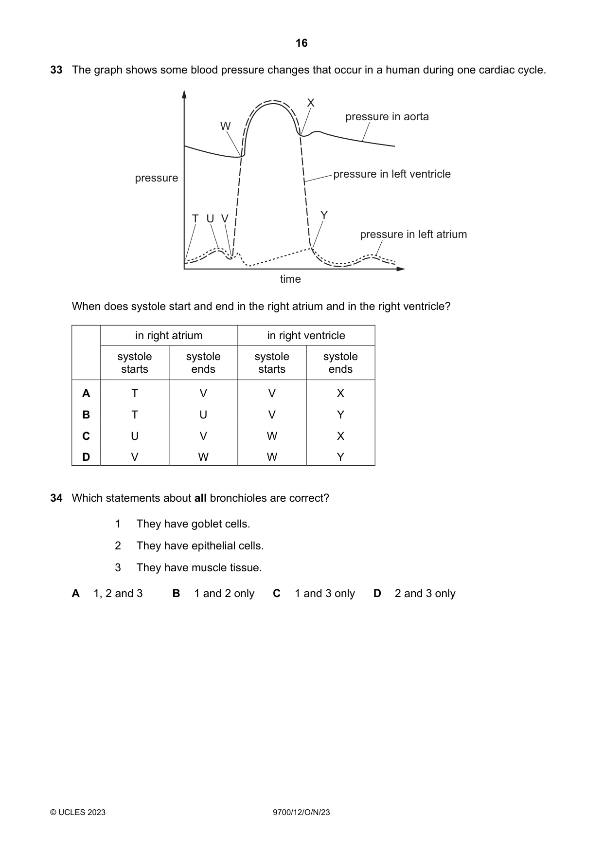 Cambridge A Level Biology 9700 2023 Oct/Nov Paper 1 · Variant 2 question paper, page 16 of 20