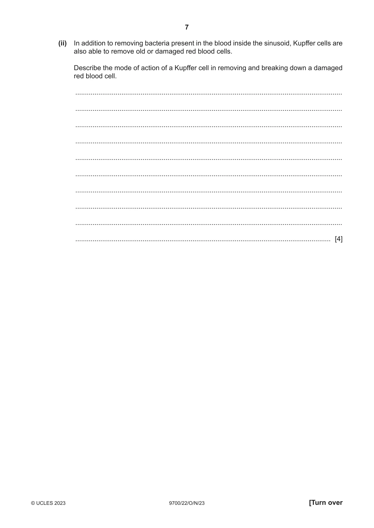 Cambridge A Level Biology 9700 2023 Oct/Nov Paper 2 · Variant 2 question paper, page 7 of 16