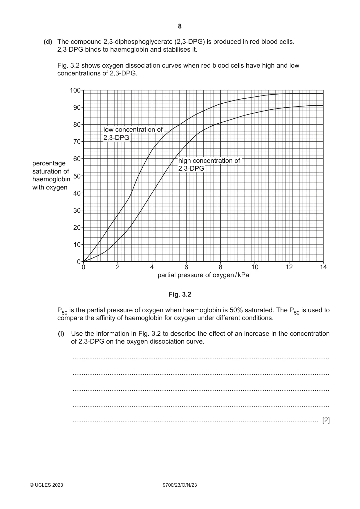 Cambridge A Level Biology 9700 2023 Oct/Nov Paper 2 · Variant 3 question paper, page 8 of 16
