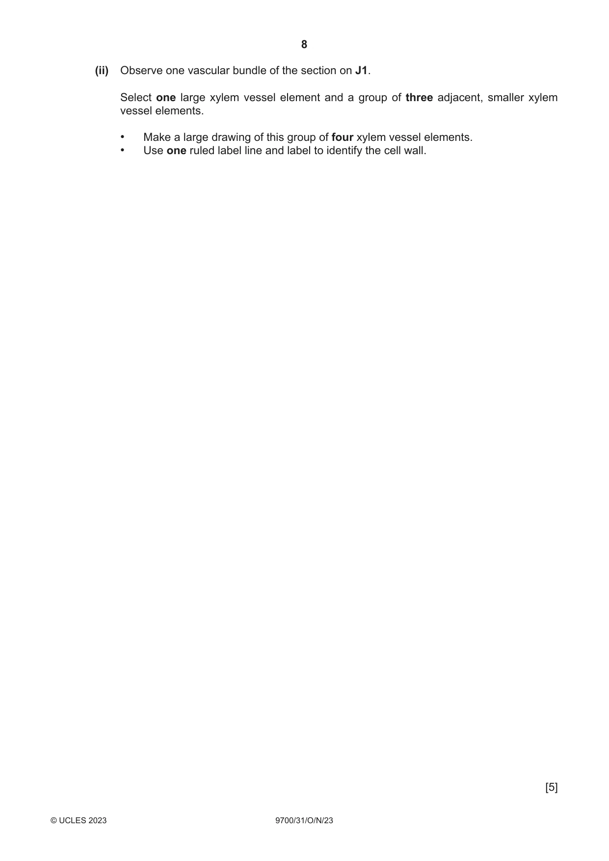 Cambridge A Level Biology 9700 2023 Oct/Nov Paper 3 · Variant 1 question paper, page 8 of 12
