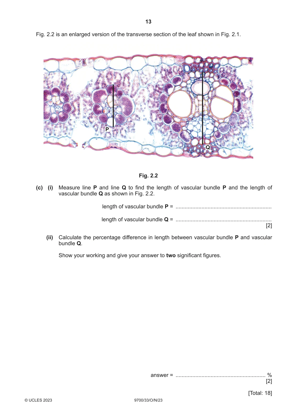 Cambridge A Level Biology 9700 2023 Oct/Nov Paper 3 · Variant 3 question paper, page 13 of 16