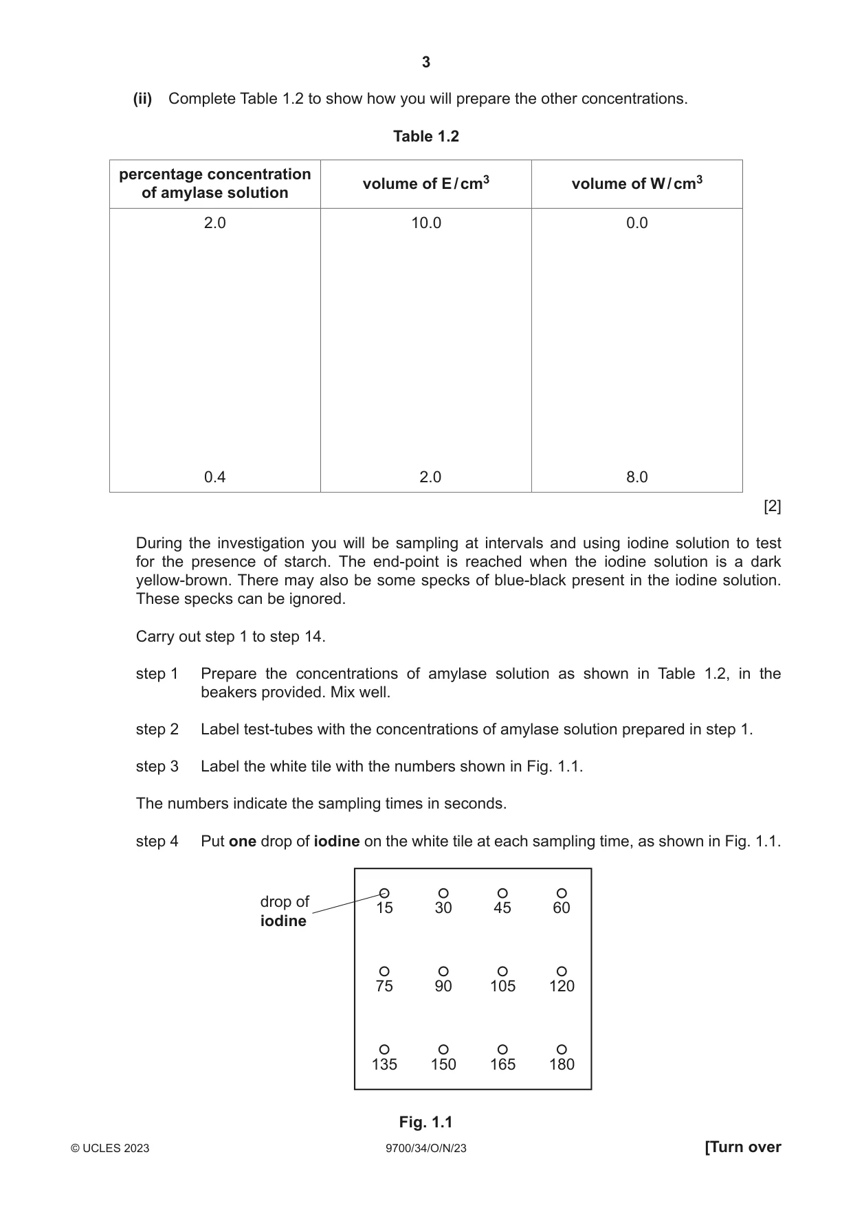 Cambridge A Level Biology 9700 2023 Oct/Nov Paper 3 · Variant 4 question paper, page 3 of 16