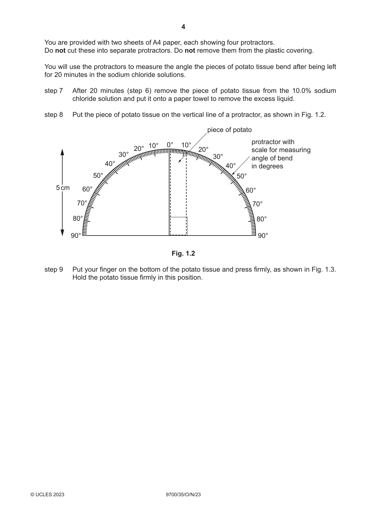 Cambridge A Level Biology 9700 2023 Oct/Nov Paper 3 · Variant 5 question paper, page 4 of 16