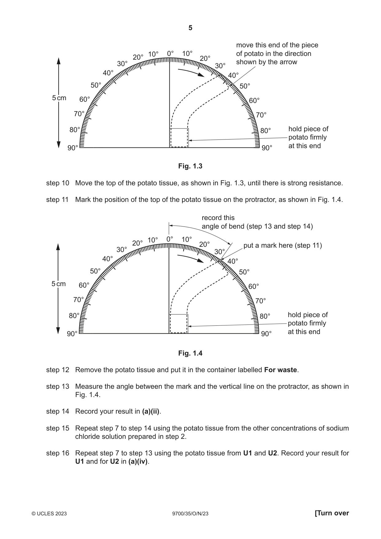 Cambridge A Level Biology 9700 2023 Oct/Nov Paper 3 · Variant 5 question paper, page 5 of 16
