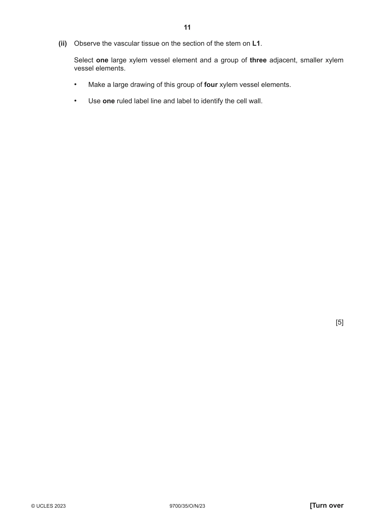 Cambridge A Level Biology 9700 2023 Oct/Nov Paper 3 · Variant 5 question paper, page 11 of 16