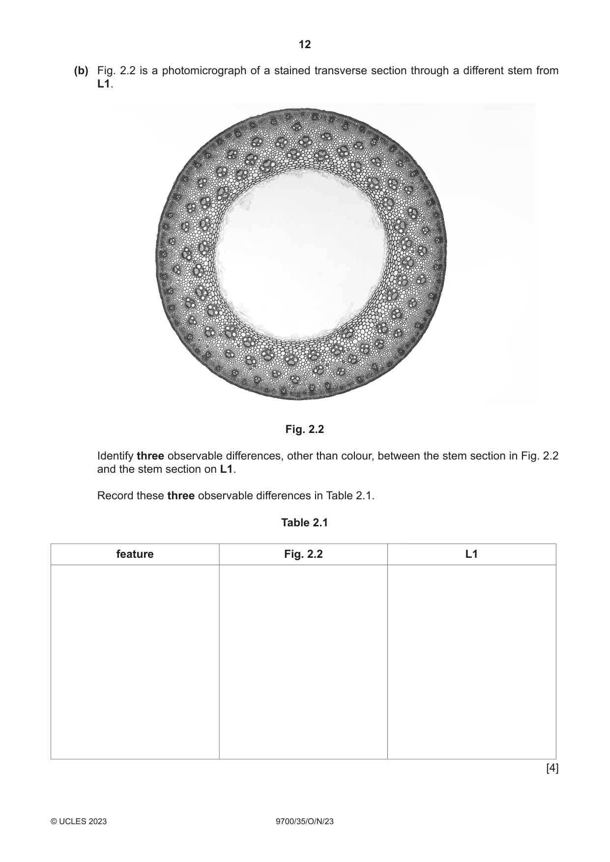 Cambridge A Level Biology 9700 2023 Oct/Nov Paper 3 · Variant 5 question paper, page 12 of 16