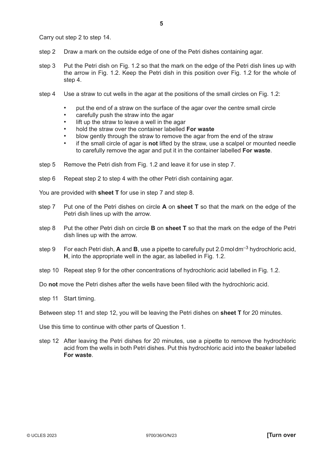 Cambridge A Level Biology 9700 2023 Oct/Nov Paper 3 · Variant 6 question paper, page 5 of 16