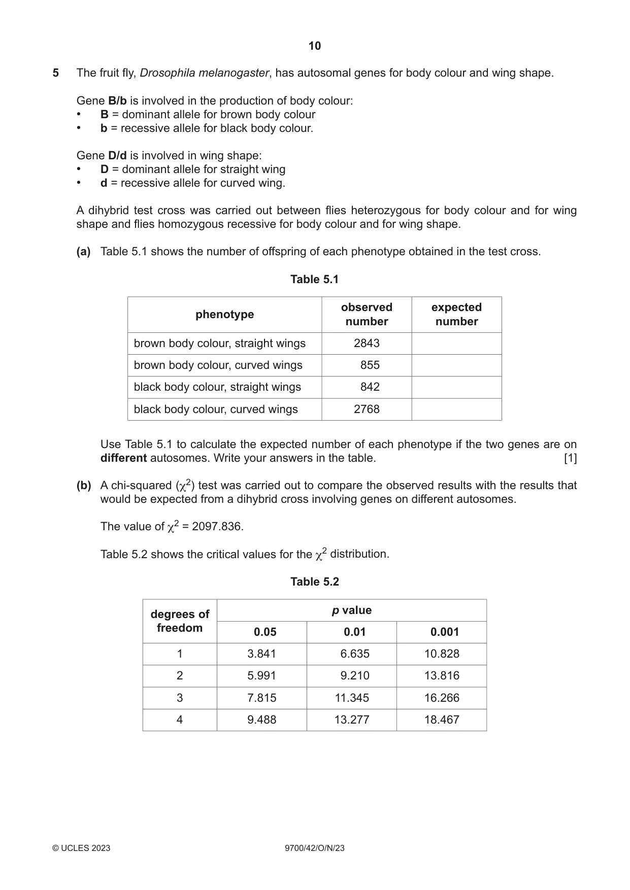 Cambridge A Level Biology 9700 2023 Oct/Nov Paper 4 · Variant 2 question paper, page 10 of 24