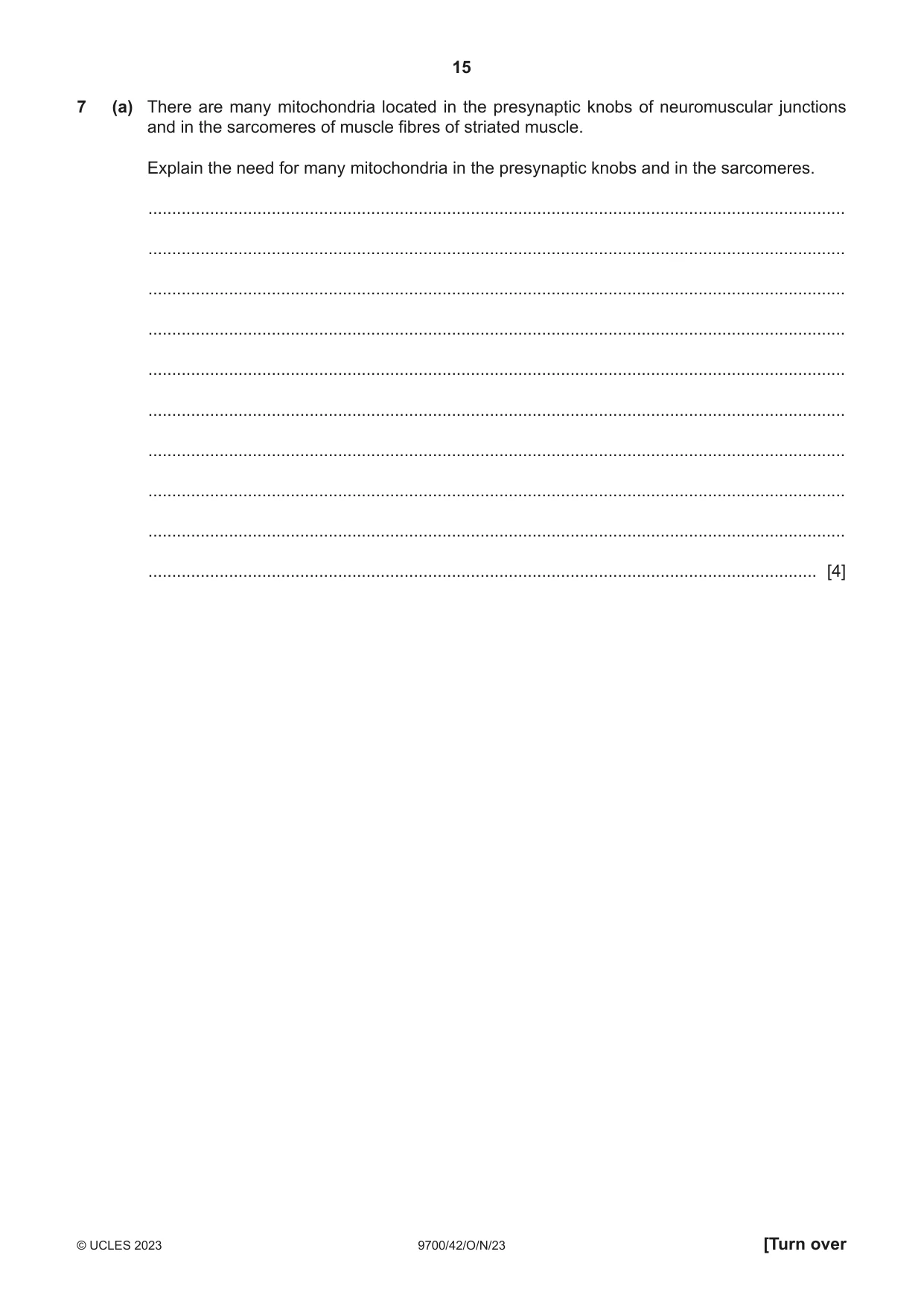 Cambridge A Level Biology 9700 2023 Oct/Nov Paper 4 · Variant 2 question paper, page 15 of 24