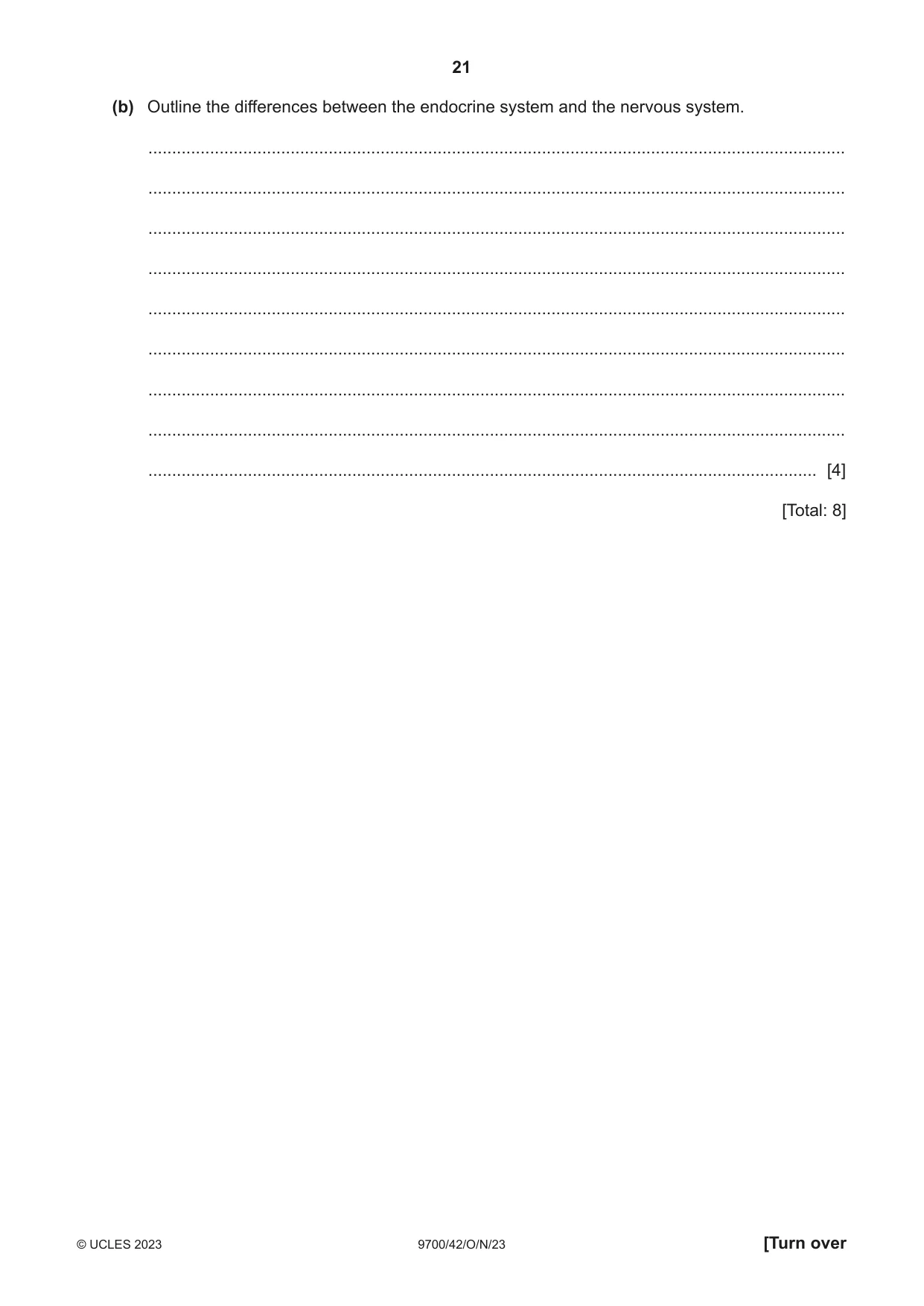 Cambridge A Level Biology 9700 2023 Oct/Nov Paper 4 · Variant 2 question paper, page 21 of 24