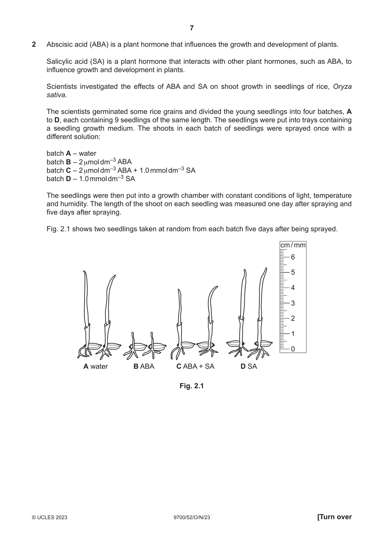 Cambridge A Level Biology 9700 2023 Oct/Nov Paper 5 · Variant 2 question paper, page 7 of 16
