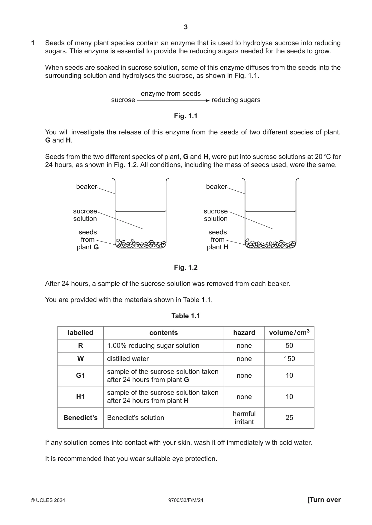 Cambridge A Level Biology 9700 2024 Feb/March Paper 3 · Variant 3 question paper, page 3 of 16