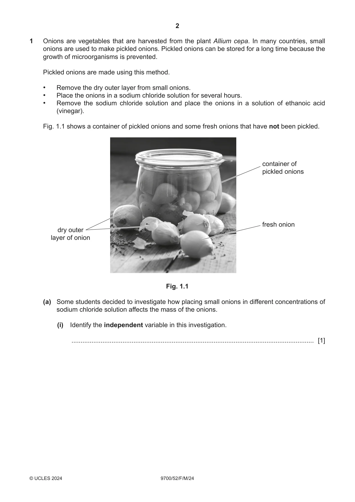 Cambridge A Level Biology 9700 2024 Feb/March Paper 5 · Variant 2 question paper, page 2 of 16