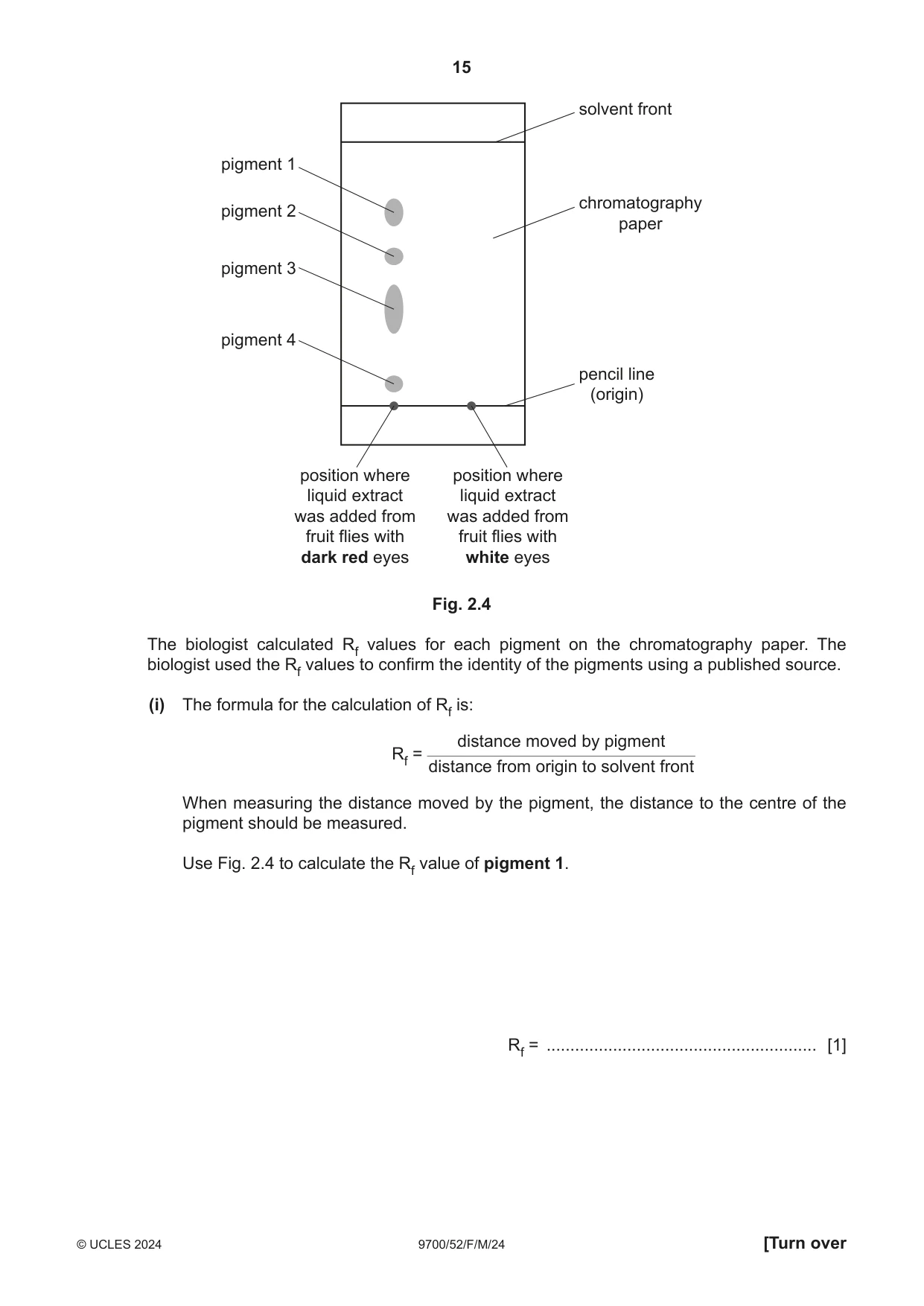 Cambridge A Level Biology 9700 2024 Feb/March Paper 5 · Variant 2 question paper, page 15 of 16