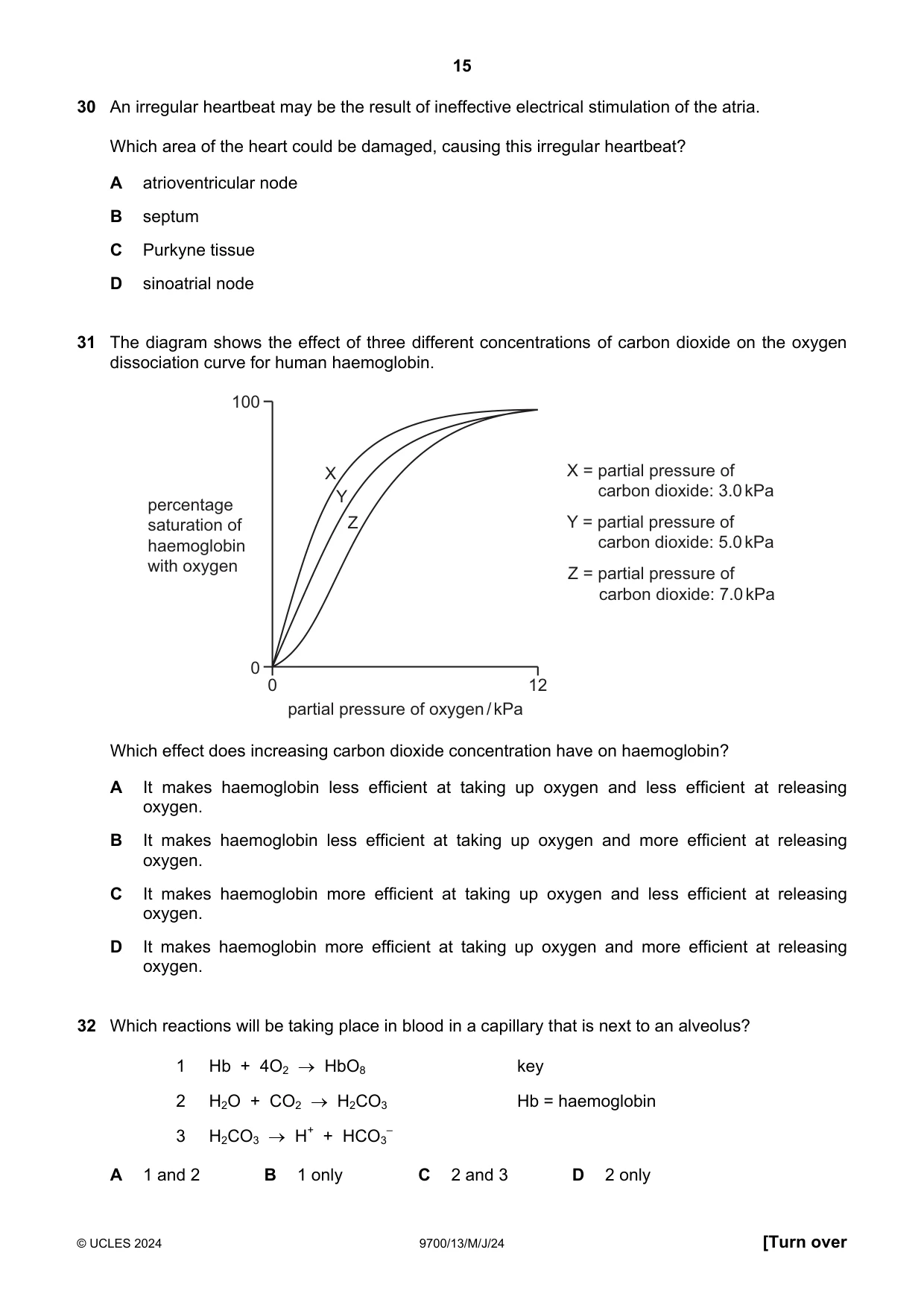 Cambridge A Level Biology 9700 2024 May/June Paper 1 · Variant 3 question paper, page 15 of 20