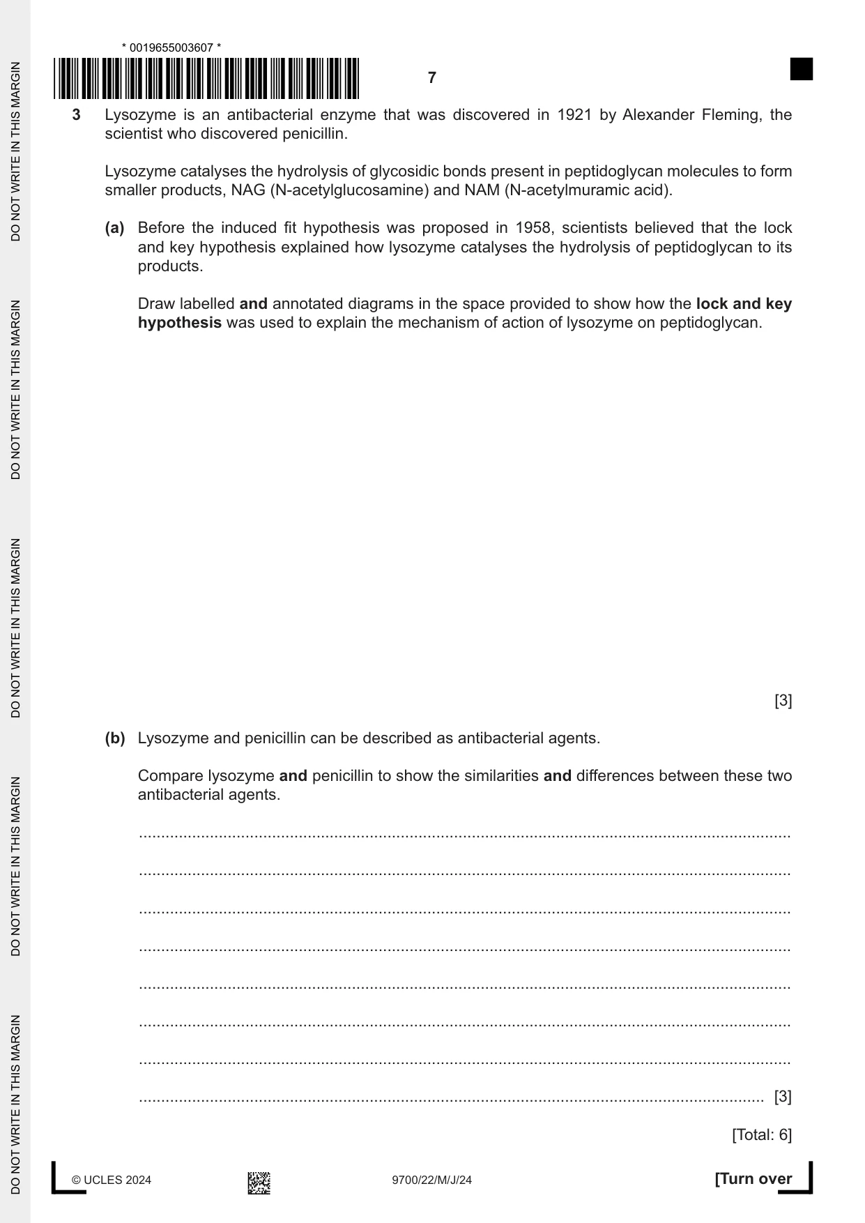 Cambridge A Level Biology 9700 2024 May/June Paper 2 · Variant 2 question paper, page 7 of 16