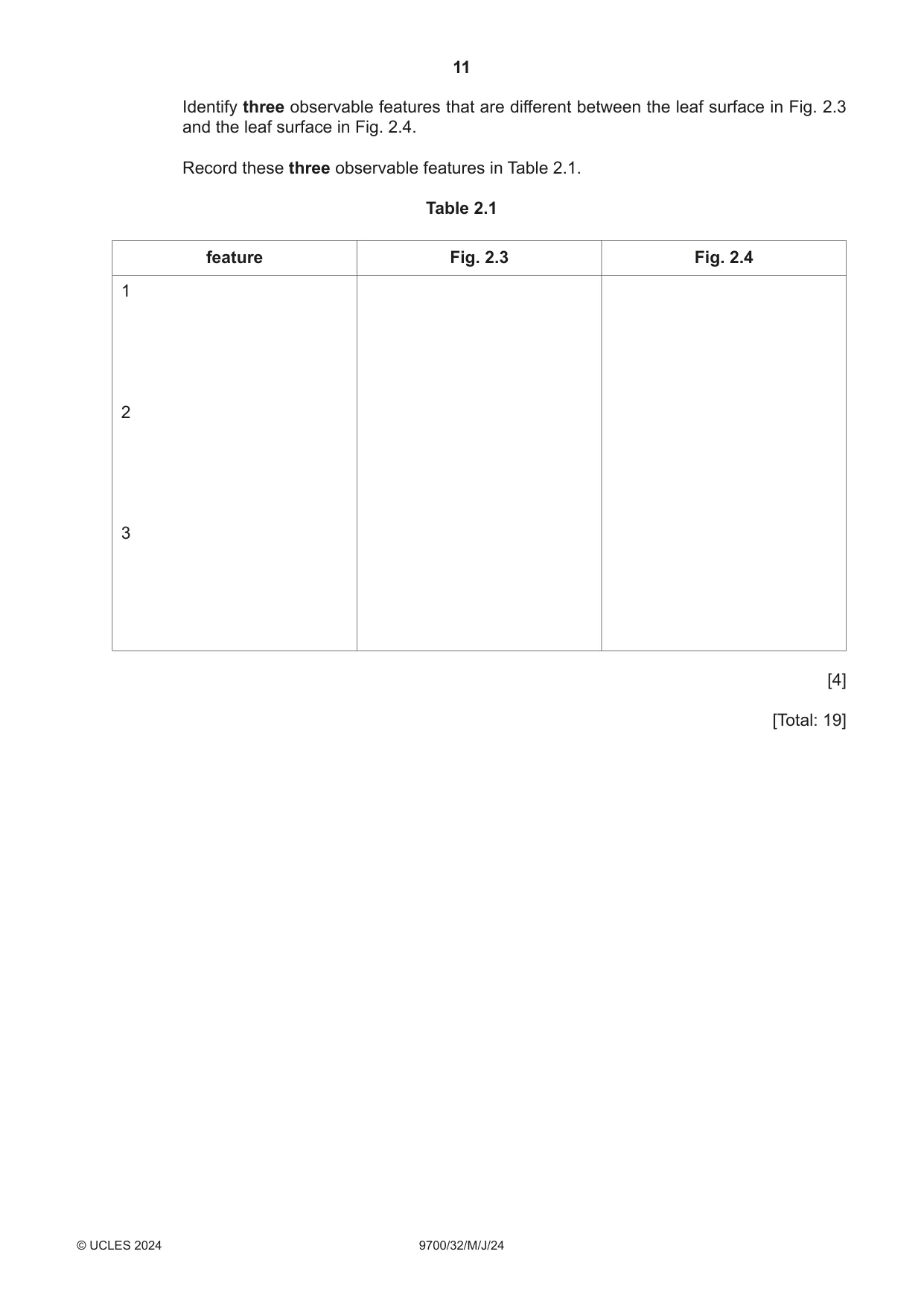 Cambridge A Level Biology 9700 2024 May/June Paper 3 · Variant 2 question paper, page 11 of 12