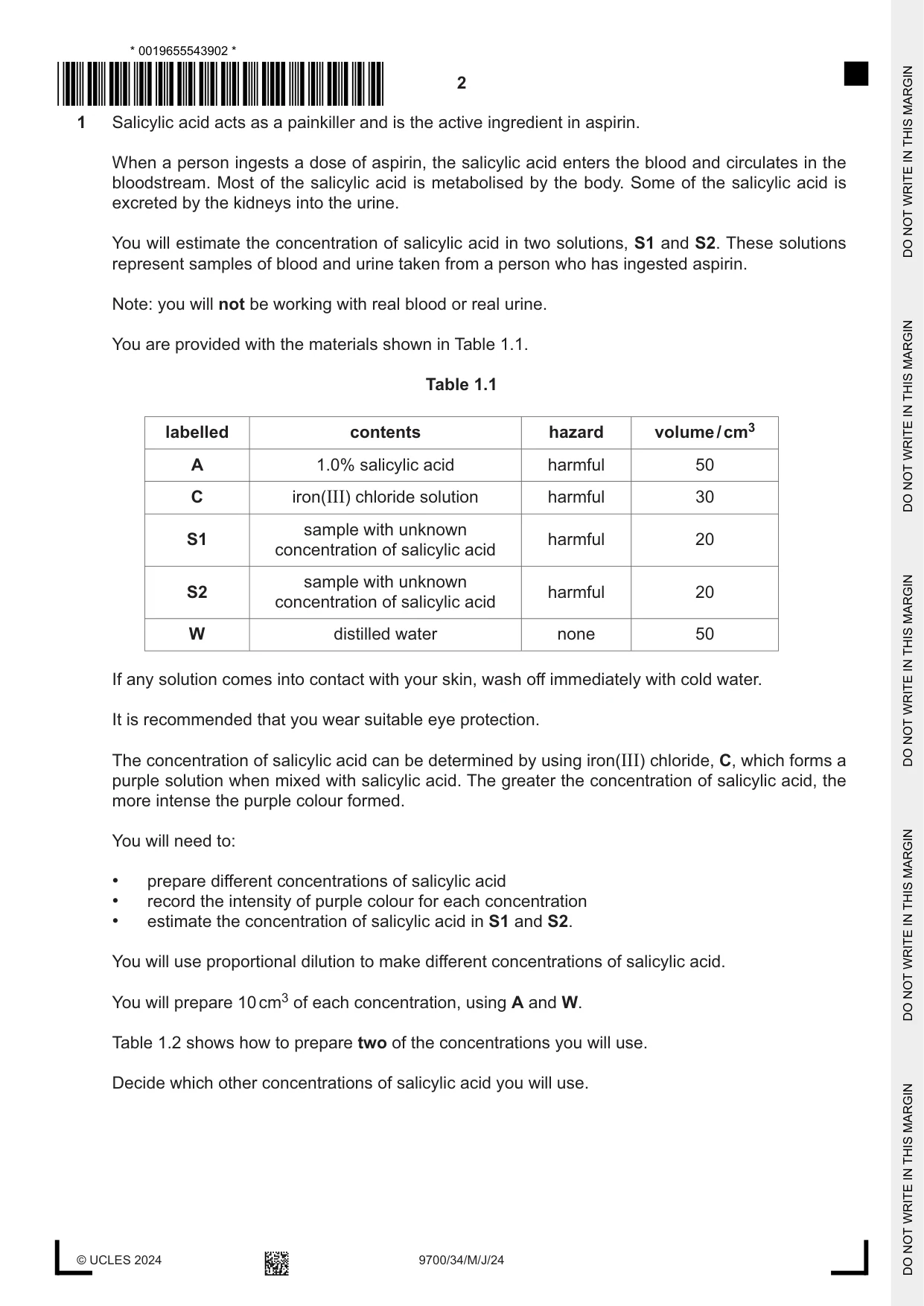 Cambridge A Level Biology 9700 2024 May/June Paper 3 · Variant 4 question paper, page 2 of 12