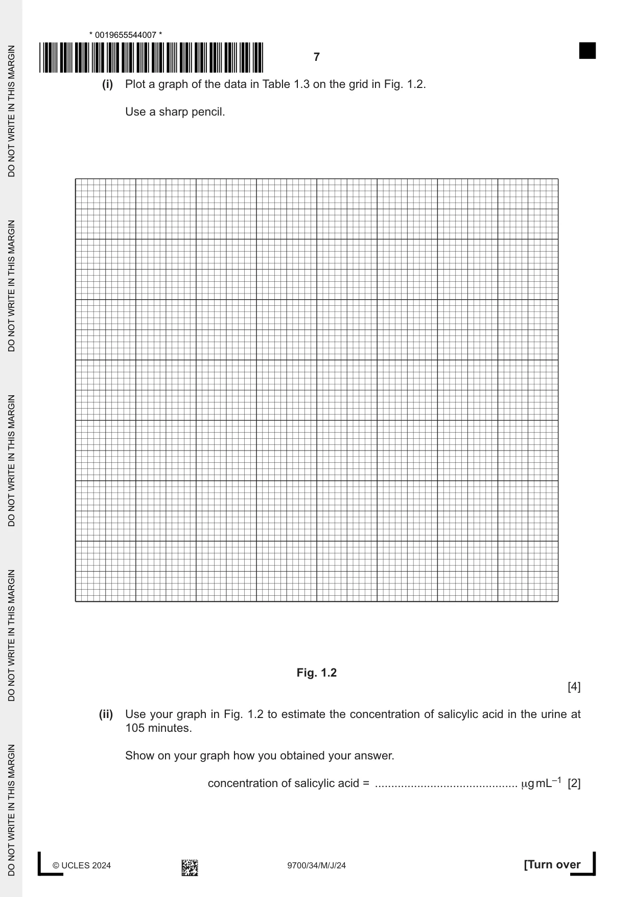 Cambridge A Level Biology 9700 2024 May/June Paper 3 · Variant 4 question paper, page 7 of 12