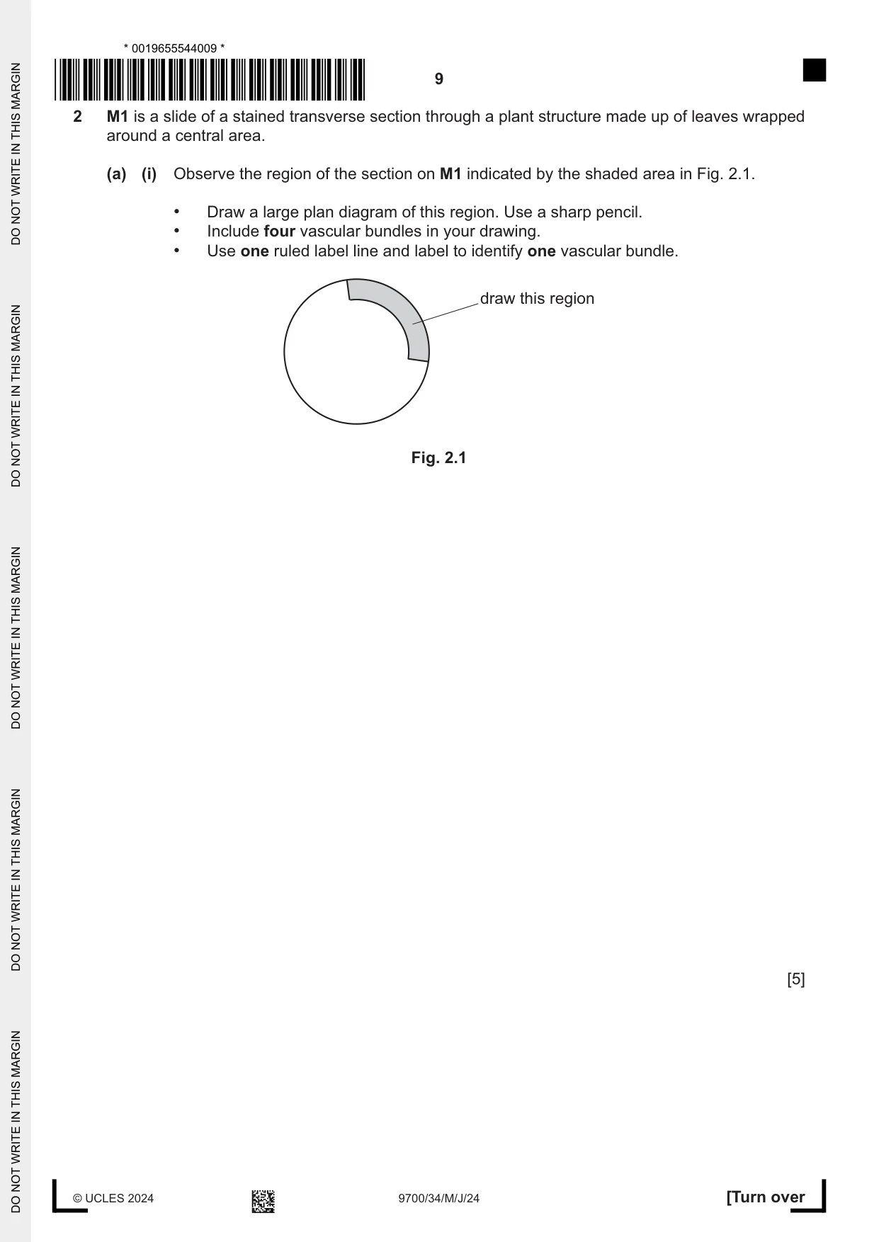 Cambridge A Level Biology 9700 2024 May/June Paper 3 · Variant 4 question paper, page 9 of 12