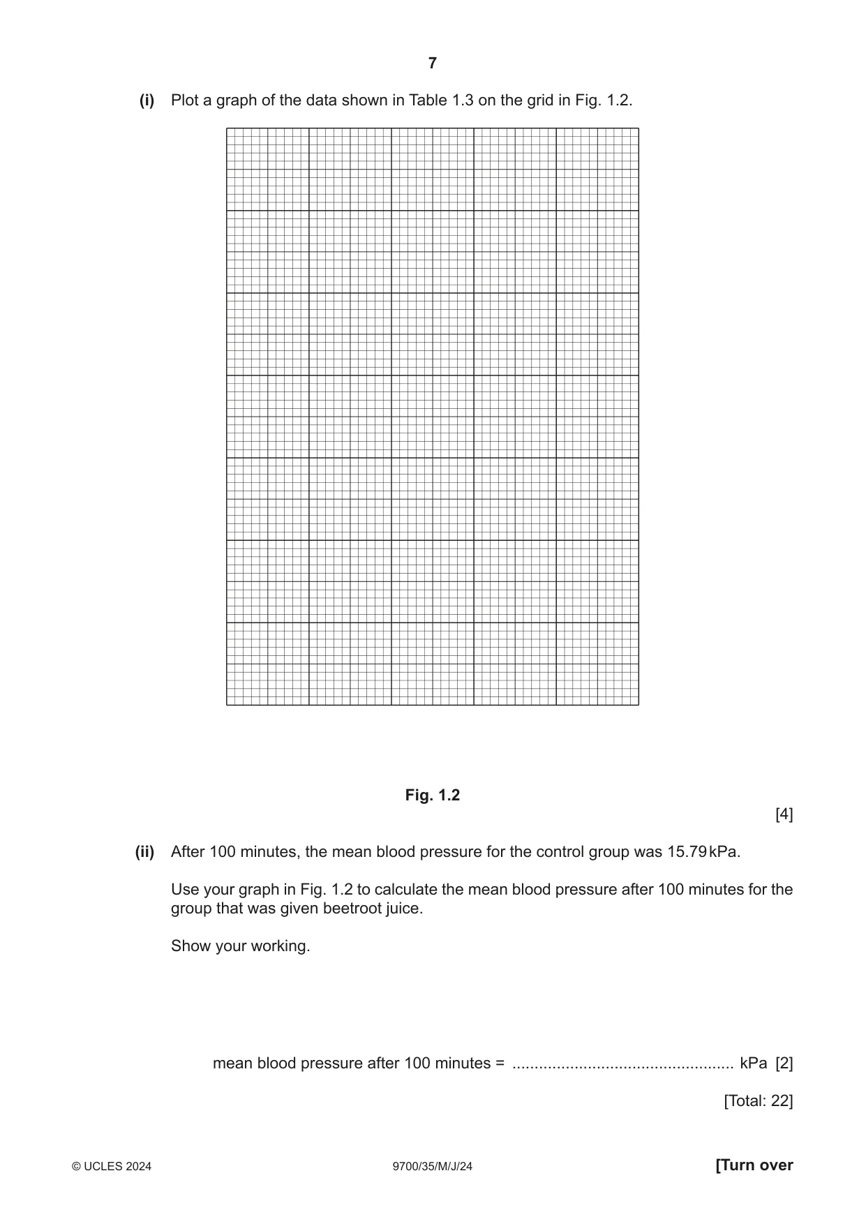 Cambridge A Level Biology 9700 2024 May/June Paper 3 · Variant 5 question paper, page 7 of 12