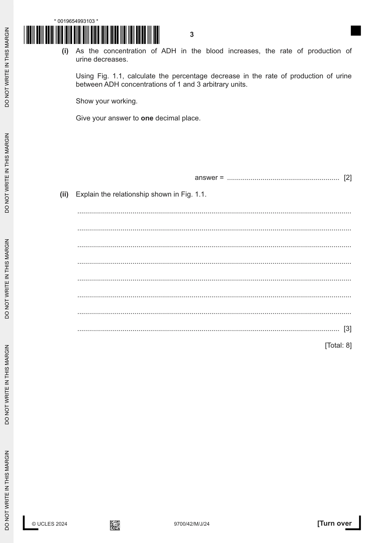 Cambridge A Level Biology 9700 2024 May/June Paper 4 · Variant 2 question paper, page 3 of 24