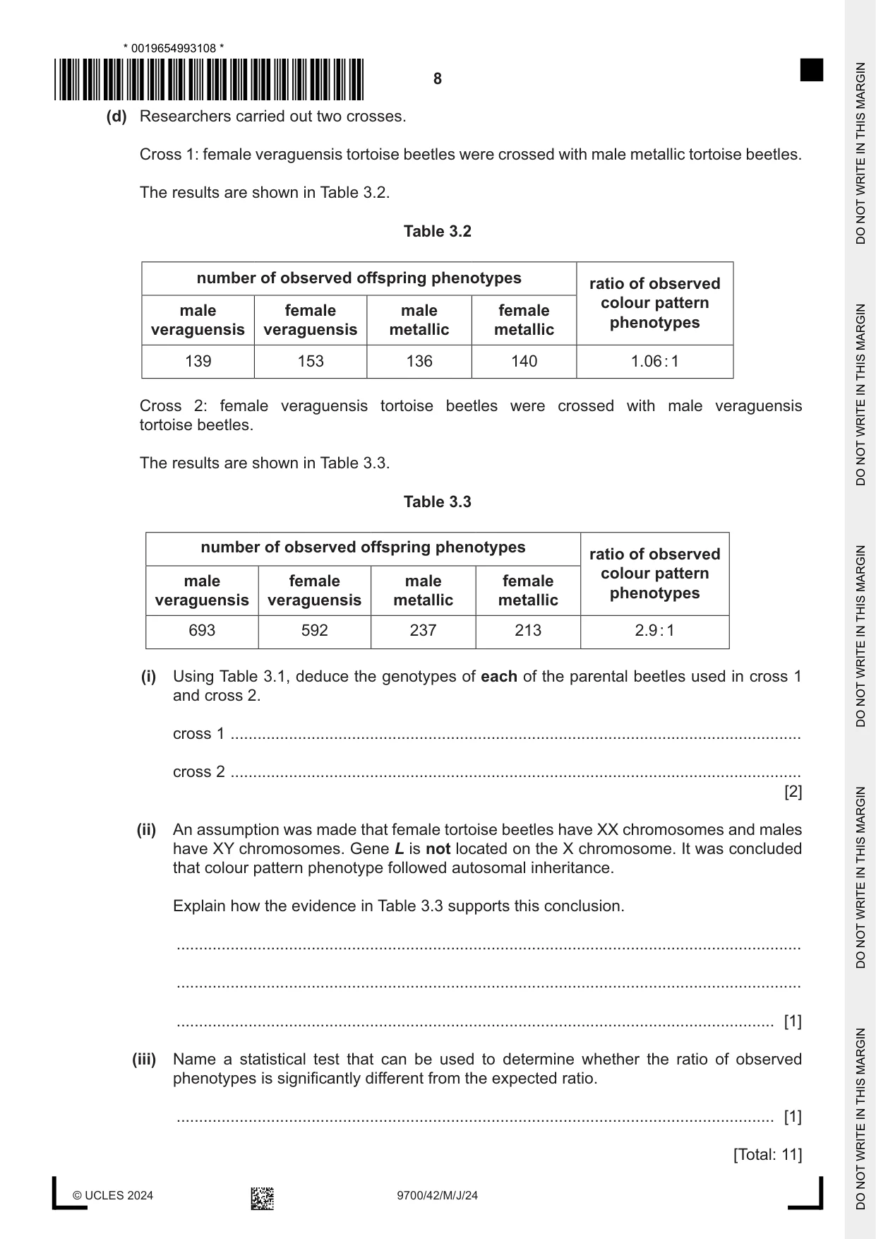Cambridge A Level Biology 9700 2024 May/June Paper 4 · Variant 2 question paper, page 8 of 24