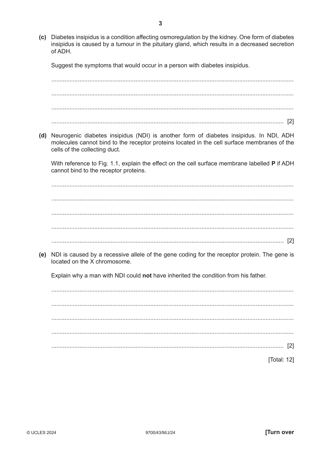 Cambridge A Level Biology 9700 2024 May/June Paper 4 · Variant 3 question paper, page 3 of 24