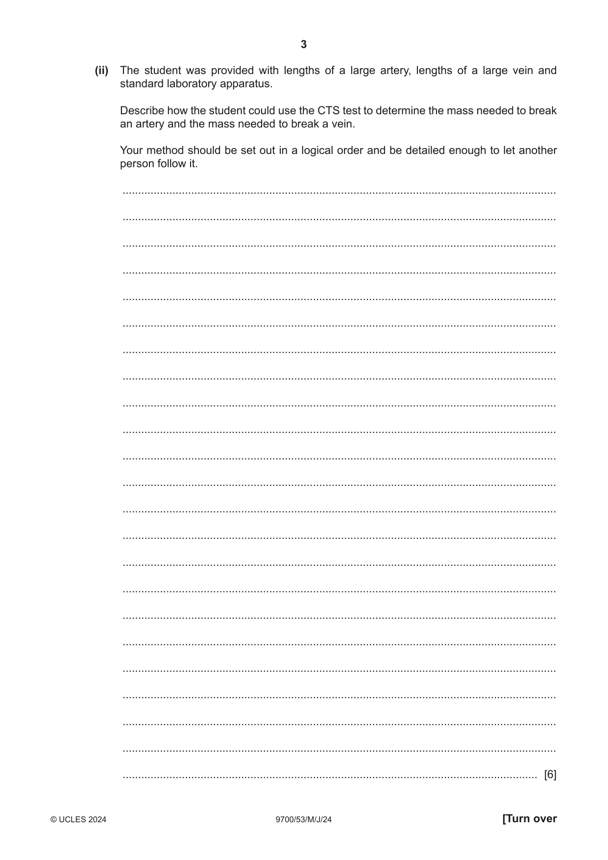 Cambridge A Level Biology 9700 2024 May/June Paper 5 · Variant 3 question paper, page 3 of 12