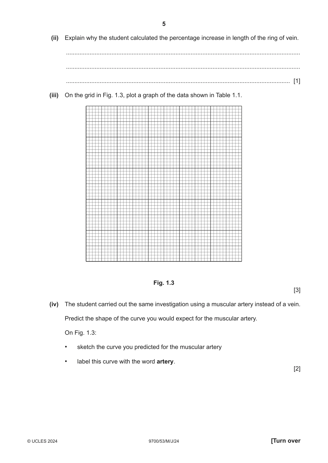 Cambridge A Level Biology 9700 2024 May/June Paper 5 · Variant 3 question paper, page 5 of 12